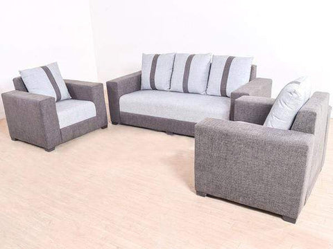 Galaxy Five Seater Sofa (3+1+1) In Jute Fabric
