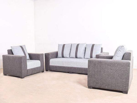 Galaxy Five Seater Sofa (3+1+1) In Jute Fabric