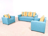 Galaxy Five Seater Sofa (3+1+1) in Jute Fabric