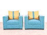 Galaxy Five Seater Sofa (3+1+1) in Jute Fabric