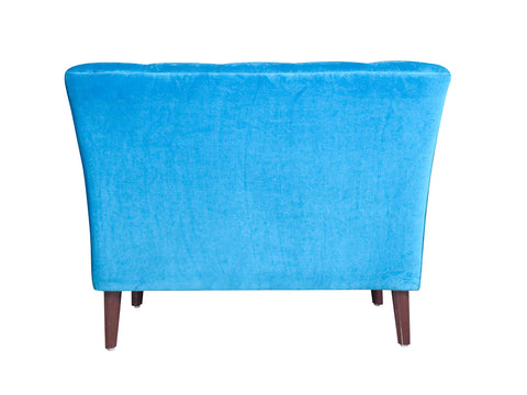 Watson 1 Seater Sofa In Sky Blue Premium Velvet Fabric