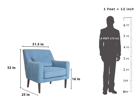 Hagen Lounge Chair in Premium Velvet Fabric