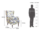 Genoa Wing Chair in Floral fabric