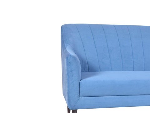 Lucas 2 Seater Sofa in Premium Blue Velvet Fabric