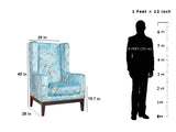 Ursula Lounge Chair in Floral Fabric