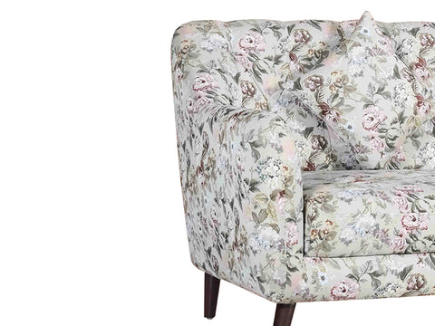 Lorenzo 3 Seater Sofa In Printed Suede Fabric