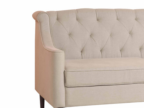Marjorie Three Seater Sofa In Beige Cotton Fabric