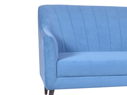 Lucas 3 Seater Sofa in Premium Blue Velvet Fabric