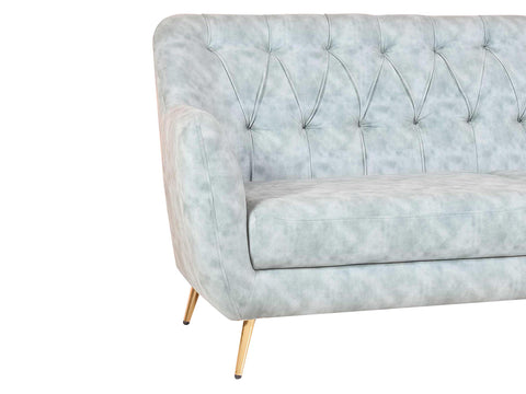 Lorenzo 3 Seater Sofa in Premium Green Suede fabric