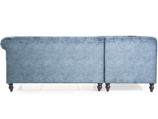 Berlin Sectional Sofa In Premium Suede Fabric