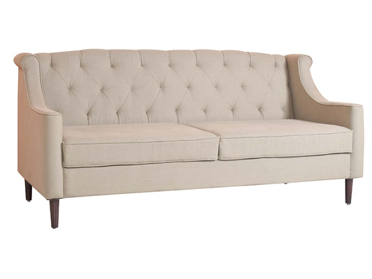 Marjorie Three Seater Sofa In Beige Cotton Fabric