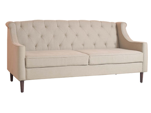 Marjorie Three Seater Sofa In Beige Cotton Fabric