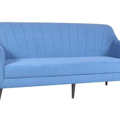 Lucas 3 Seater Sofa in Premium Blue Velvet Fabric