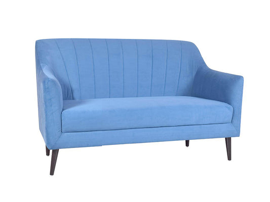 Lucas 2 Seater Sofa in Premium Blue Velvet Fabric