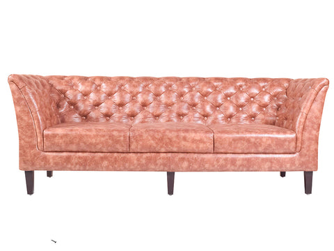 Watson 3 Seater Sofa In Premium Brown Suede Fabric
