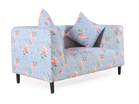Liana Loveseat In Floral Cotton Fabric