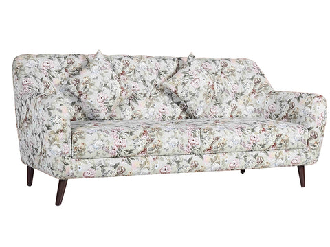 Lorenzo 3 Seater Sofa In Printed Suede Fabric