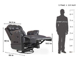 Adana Recliner 360° revolving In Leatherette Upholstery