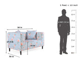 Liana Loveseat In Floral Cotton Fabric