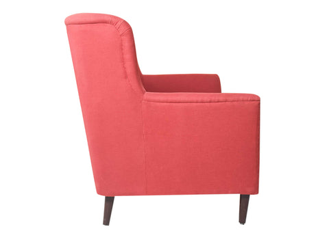 Frida Loveseat 2 Seater Sofa In Red Cotton Fabric