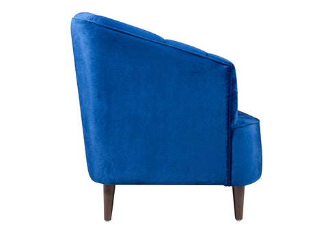 Nelio Three Seater Sofa in Blue Velvet Fabric