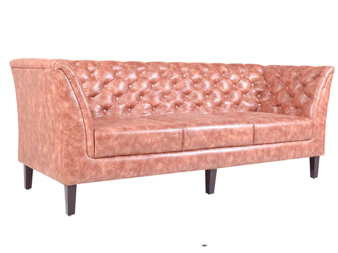 Watson 3 Seater Sofa In Premium Brown Suede Fabric