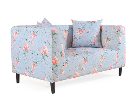 Liana Loveseat In Floral Cotton Fabric