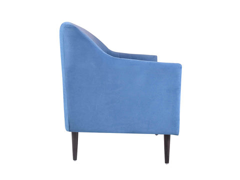 Lucas 2 Seater Sofa in Premium Blue Velvet Fabric