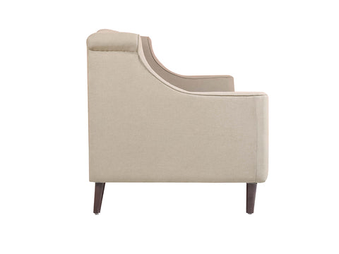 Marjorie Three Seater Sofa In Beige Cotton Fabric