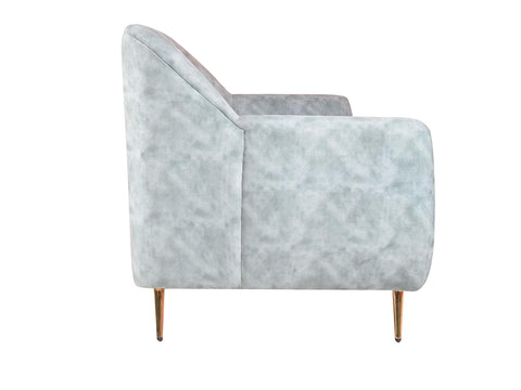 Lorenzo 3 Seater Sofa in Premium Green Suede fabric