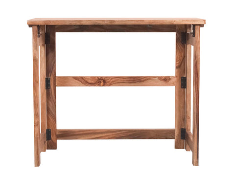 Daxton Folding Study Table In Teak Finish