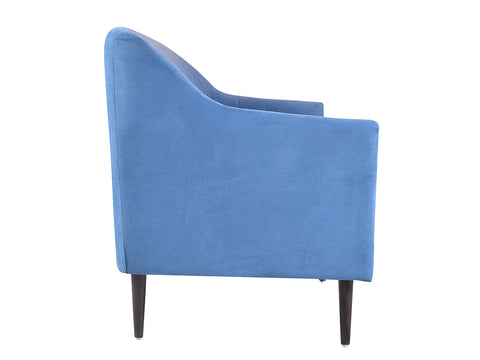 Lucas 3 Seater Sofa in Premium Blue Velvet Fabric