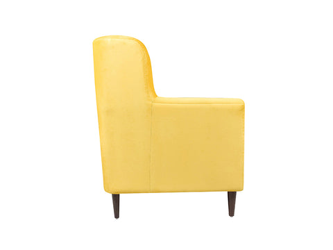 Frida Loveseat 2 Seater Sofa In Yellow Velvet Fabric