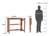 Daxton Folding Study Table In Teak Finish