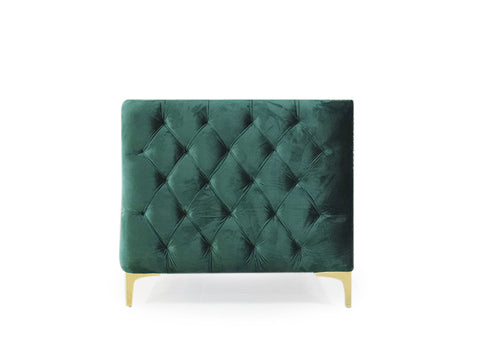 Noah Three Seater Sofa In Green Premium Velvet Fabric