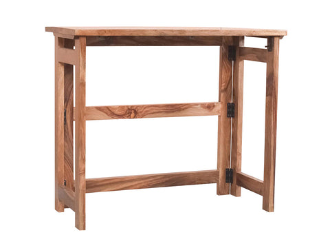 Daxton Folding Study Table In Teak Finish