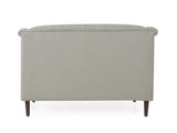 Marjorie Two Seater Sofa In Beige Cotton Fabric
