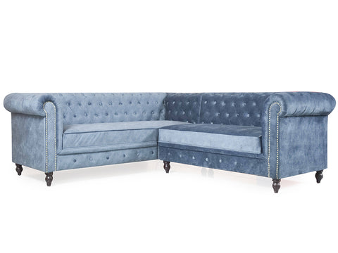 Berlin Sectional Sofa In Premium Suede Fabric