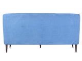 Lucas 3 Seater Sofa in Premium Blue Velvet Fabric