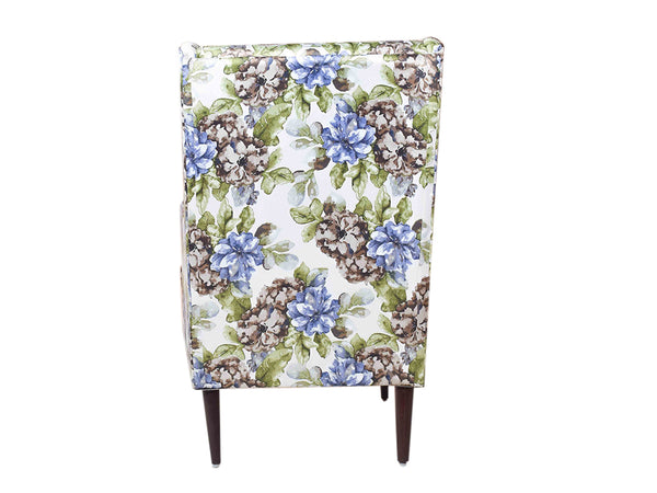 Genoa Wing Chair in Floral fabric