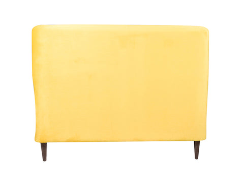 Frida Loveseat 2 Seater Sofa In Yellow Velvet Fabric