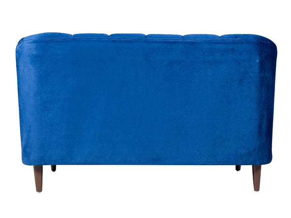 Nelio Two Seater Sofa in Blue Velvet Fabric