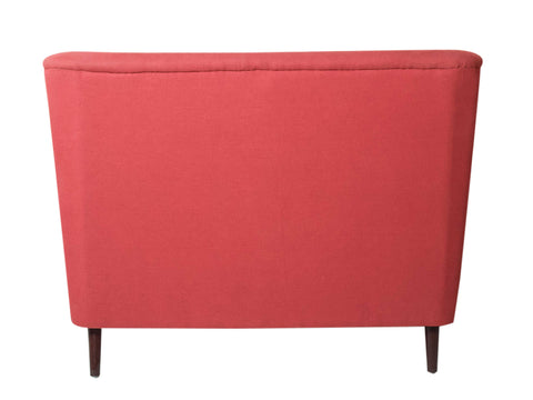 Frida Loveseat 2 Seater Sofa In Red Cotton Fabric