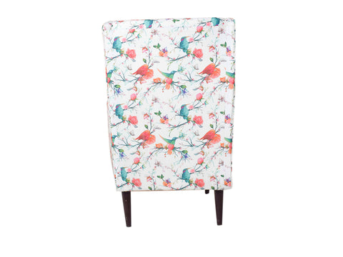 Genoa Wing Chair in Floral Cotton Fabric