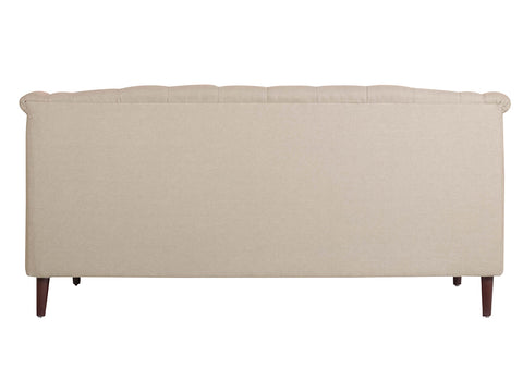 Marjorie Three Seater Sofa In Beige Cotton Fabric