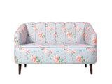 Nelio Two Seater Sofa In Floral Cotton Fabric