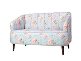 Nelio Two Seater Sofa In Floral Cotton Fabric
