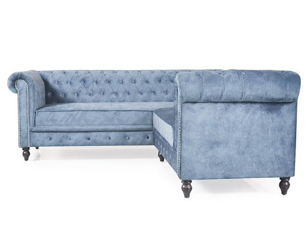 Berlin Sectional Sofa In Premium Suede Fabric