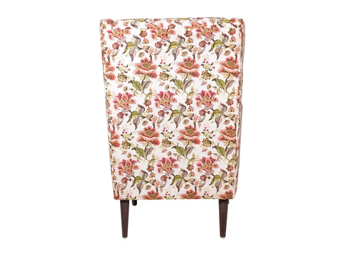 Genoa Wing Chair in Floral fabric