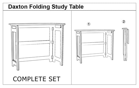 Daxton Folding Study Table In Teak Finish